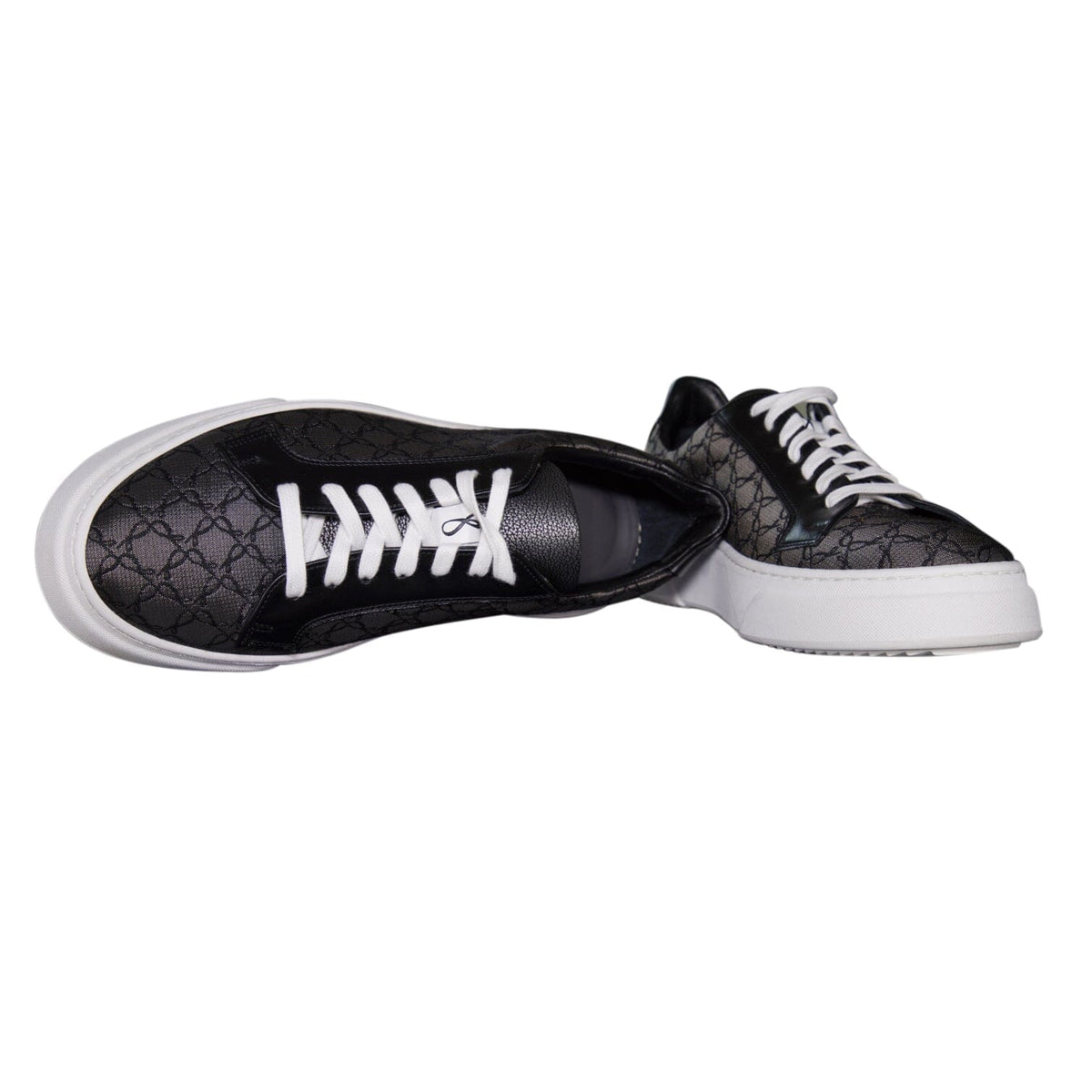 Charcoal Nero Logo Luxury Sneakers-10