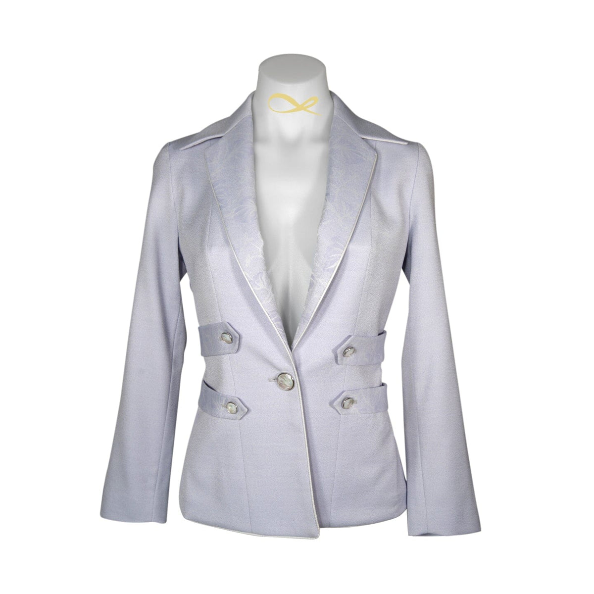 Blue Pastel Azzurro Retro Jacket-3