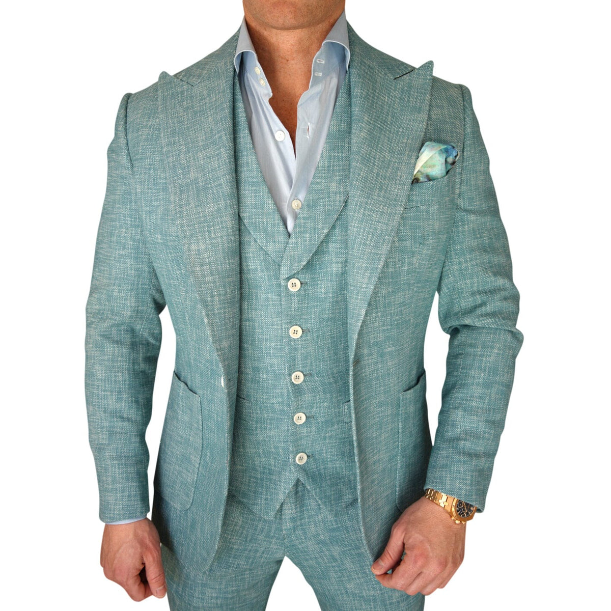 Aqua Lino Tweed Jacket-3