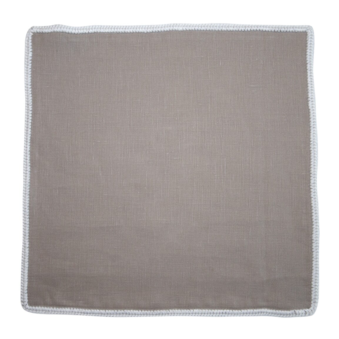 Taupe Nude With White Signature Border