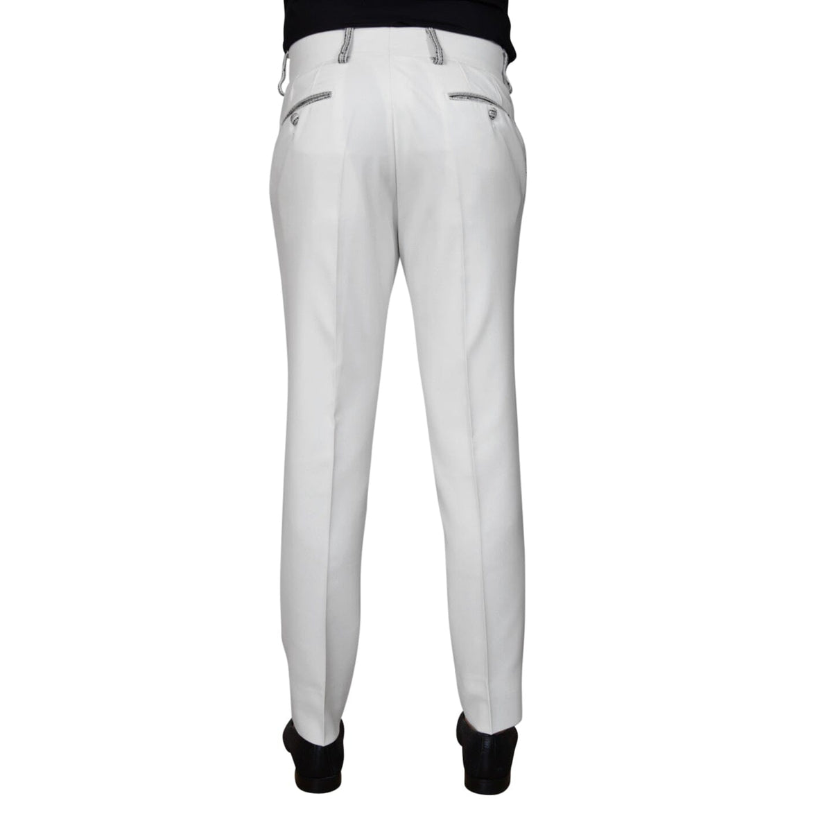 Bianco Tweed Paillette Trousers-4