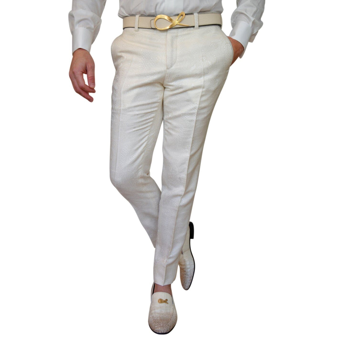 Latte Damask Trousers
