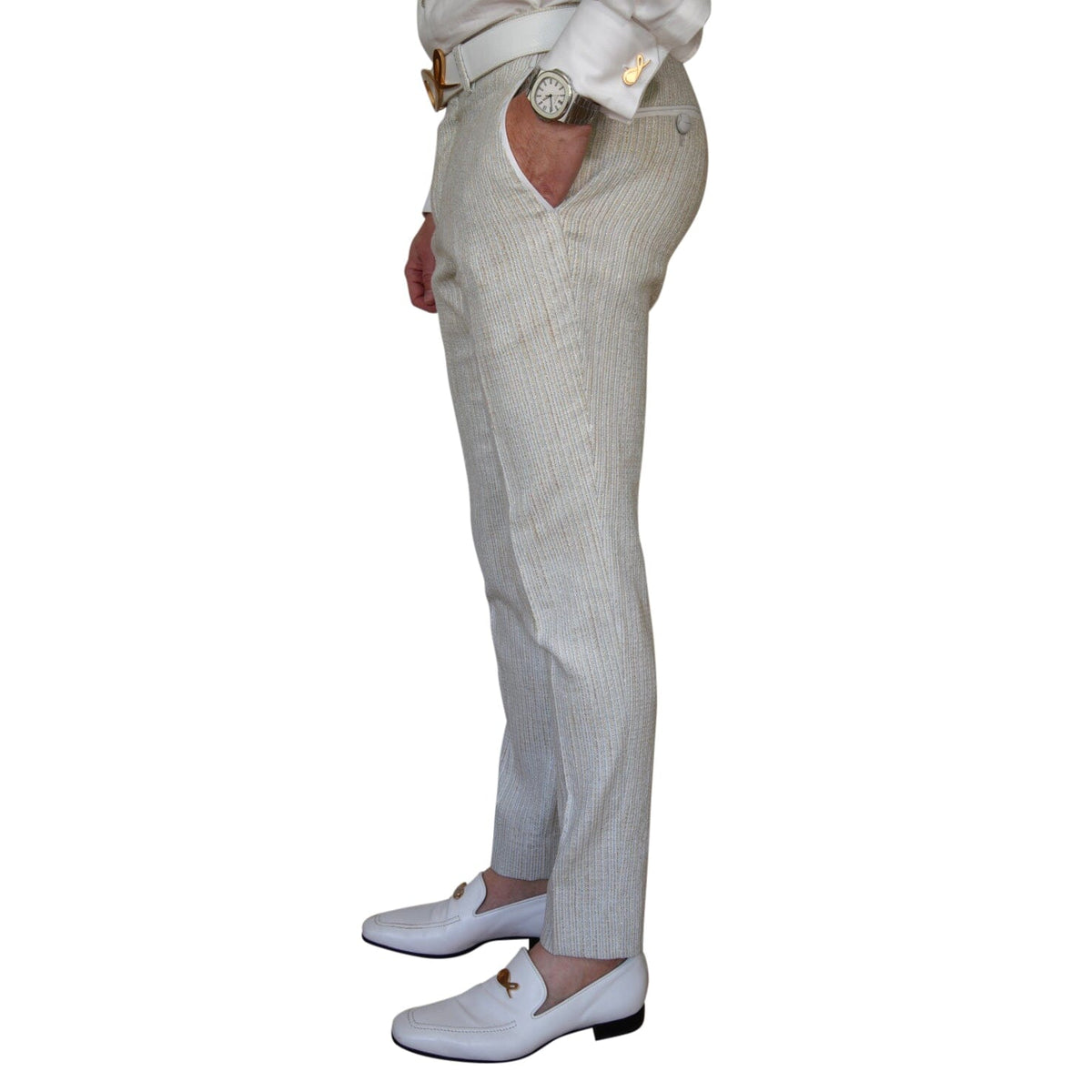 Oro Tweed Paillette Trousers-3