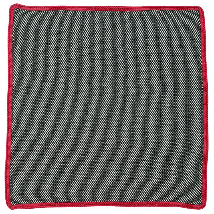 Ebony Netto with Red Signature Border - Sebastian Cruz Couture