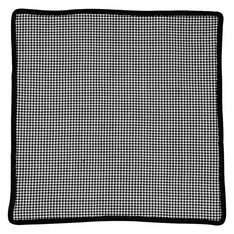 Houndstooth Cachemire with Black Signature Border - Sebastian Cruz Couture