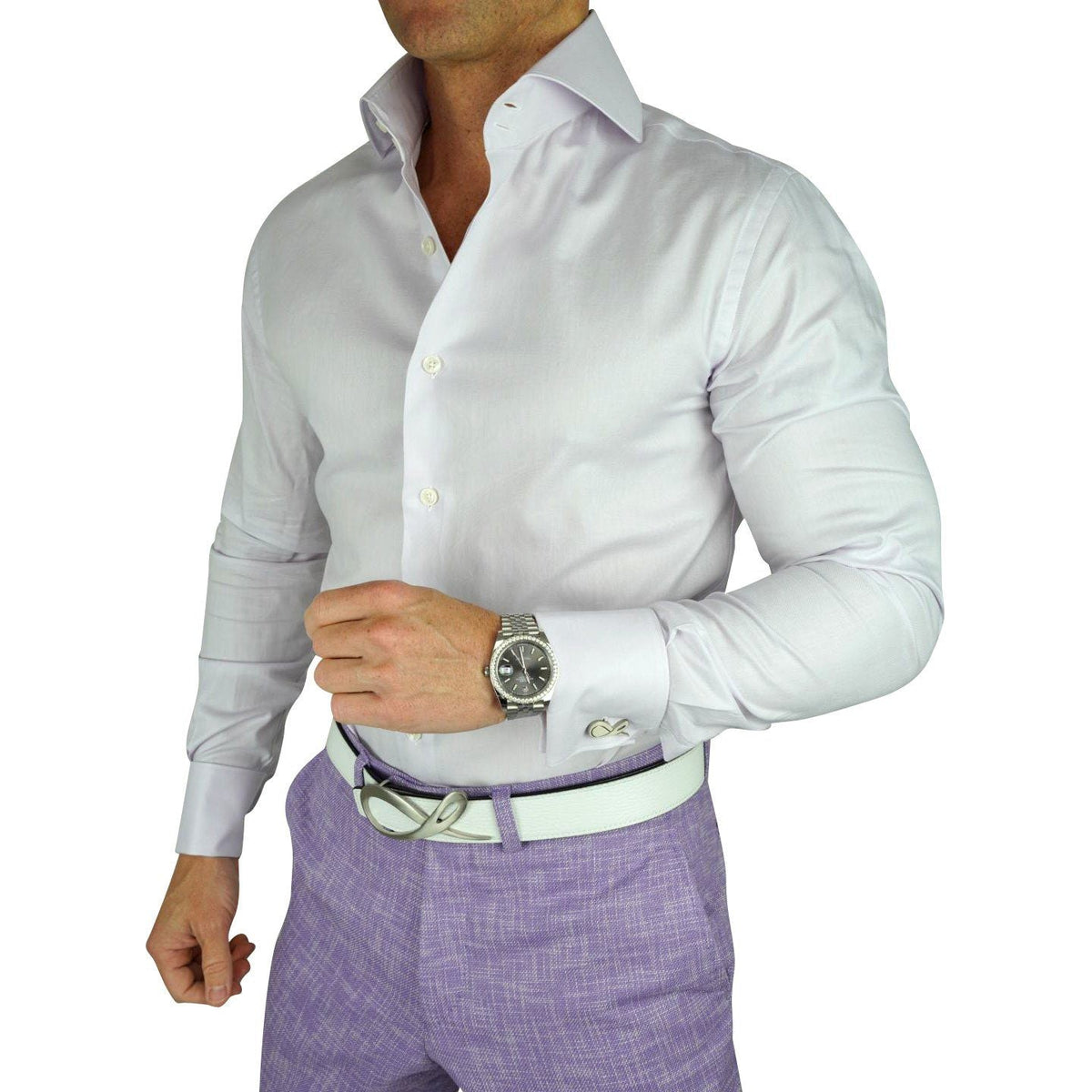 Lavender Oxford Dress Shirt-1