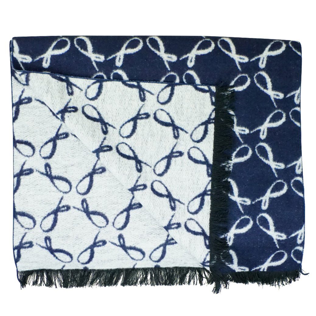 Signature Brushed Silk Scarf in Azure-1