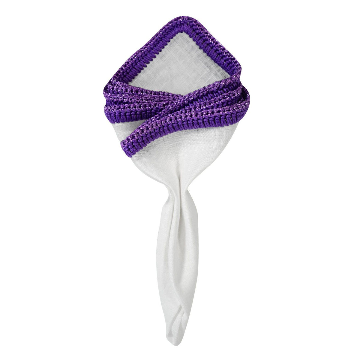 White Nieve with Purple Flake Signature Border