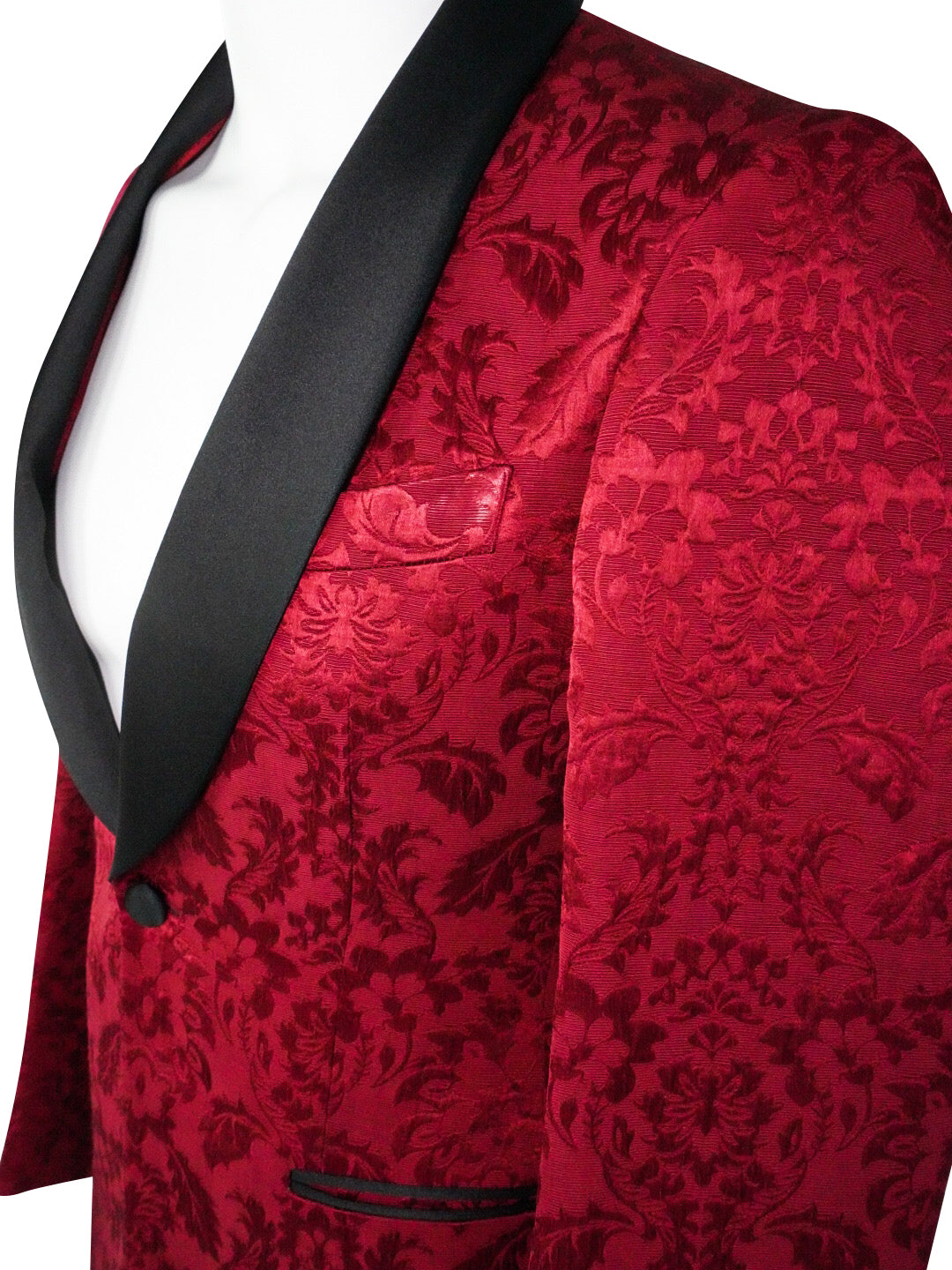Burgundy & Black Fiore Dinner Jacket @ The Vault-6