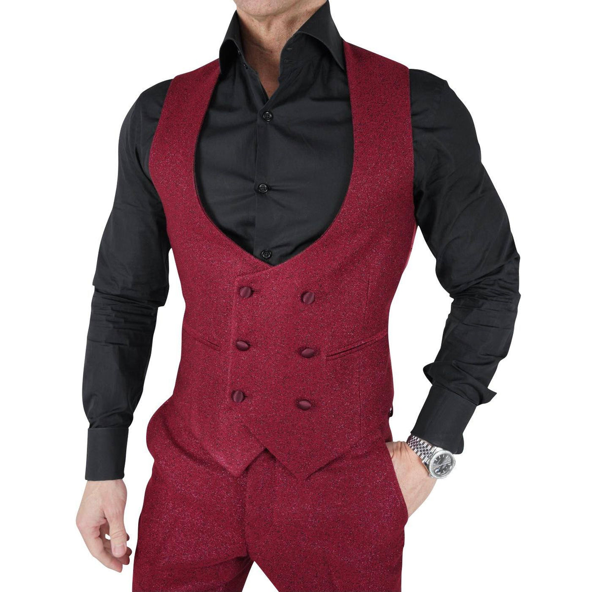 Scarlet Lustro Naked Double Breasted Waistcoat @ The Vault-1