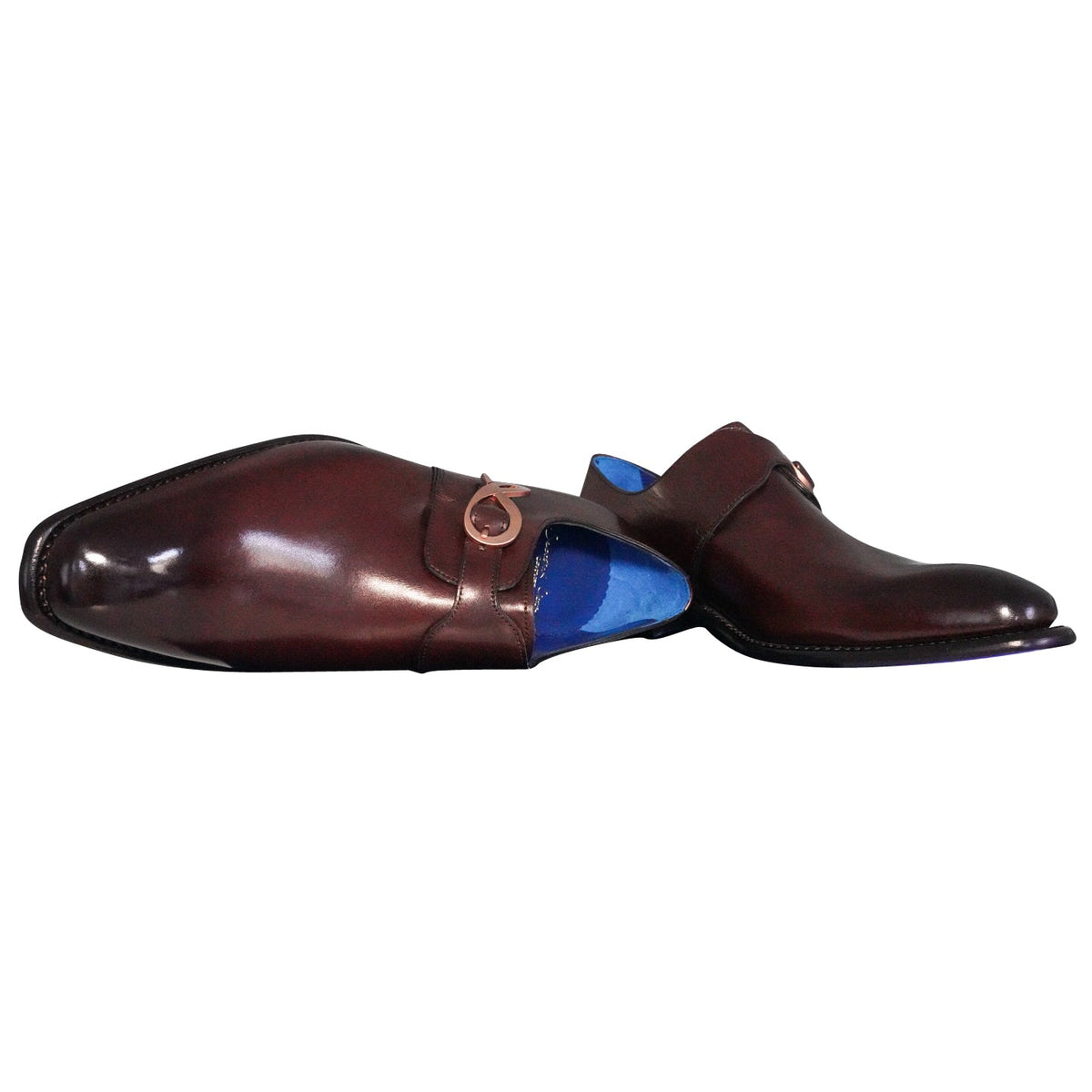 Cacao With Rose Gold Hardware Monk Strap-9