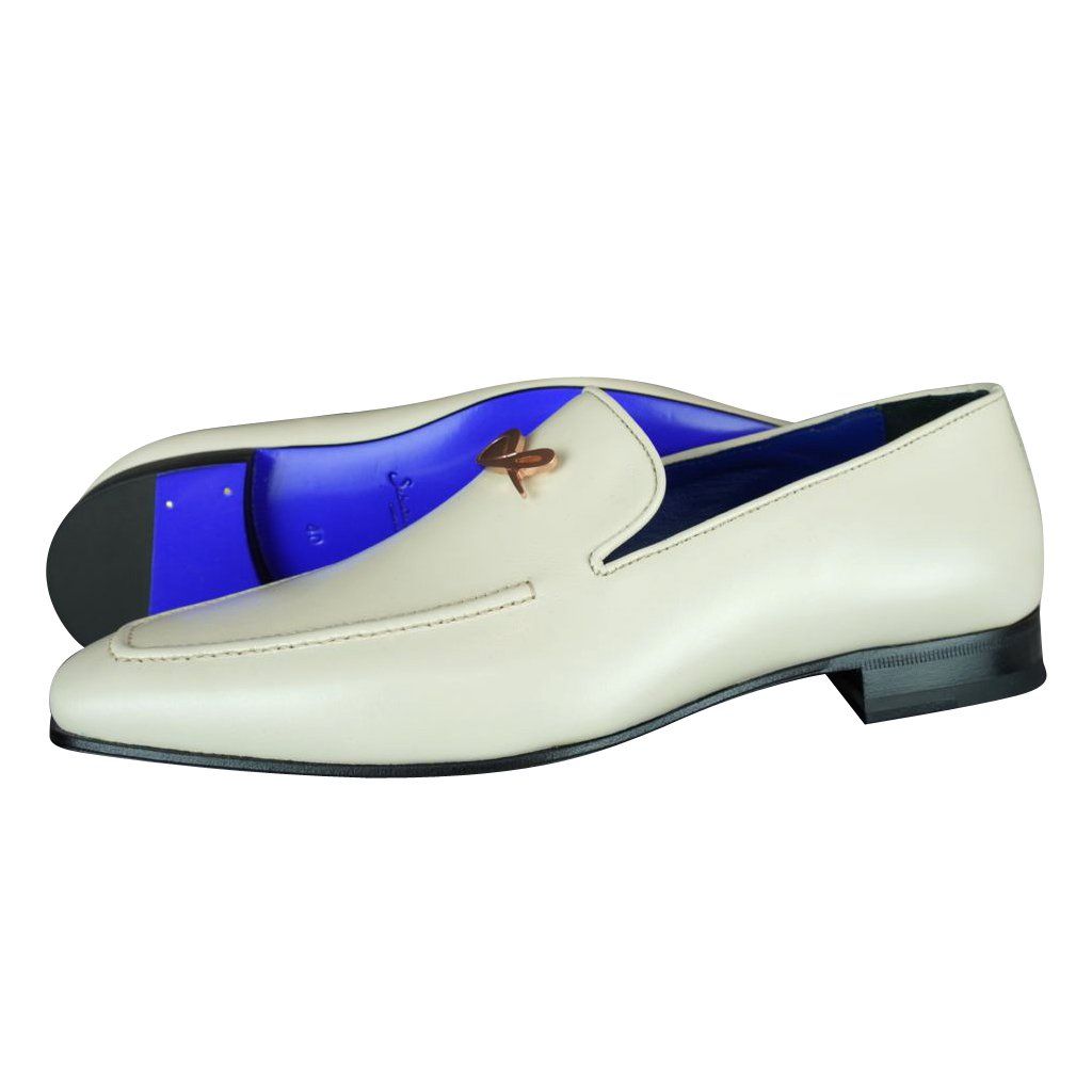 Classica Mascarpone With Rose Gold Hardware Leather Loafers @ The Vault