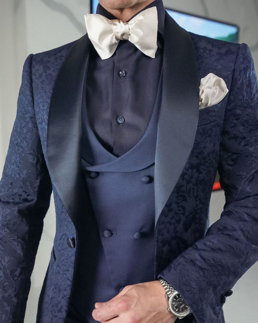 Navy Blue Fiore Dinner Jacket
