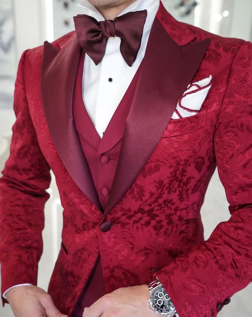 Burgundy Fiore Jacket-2