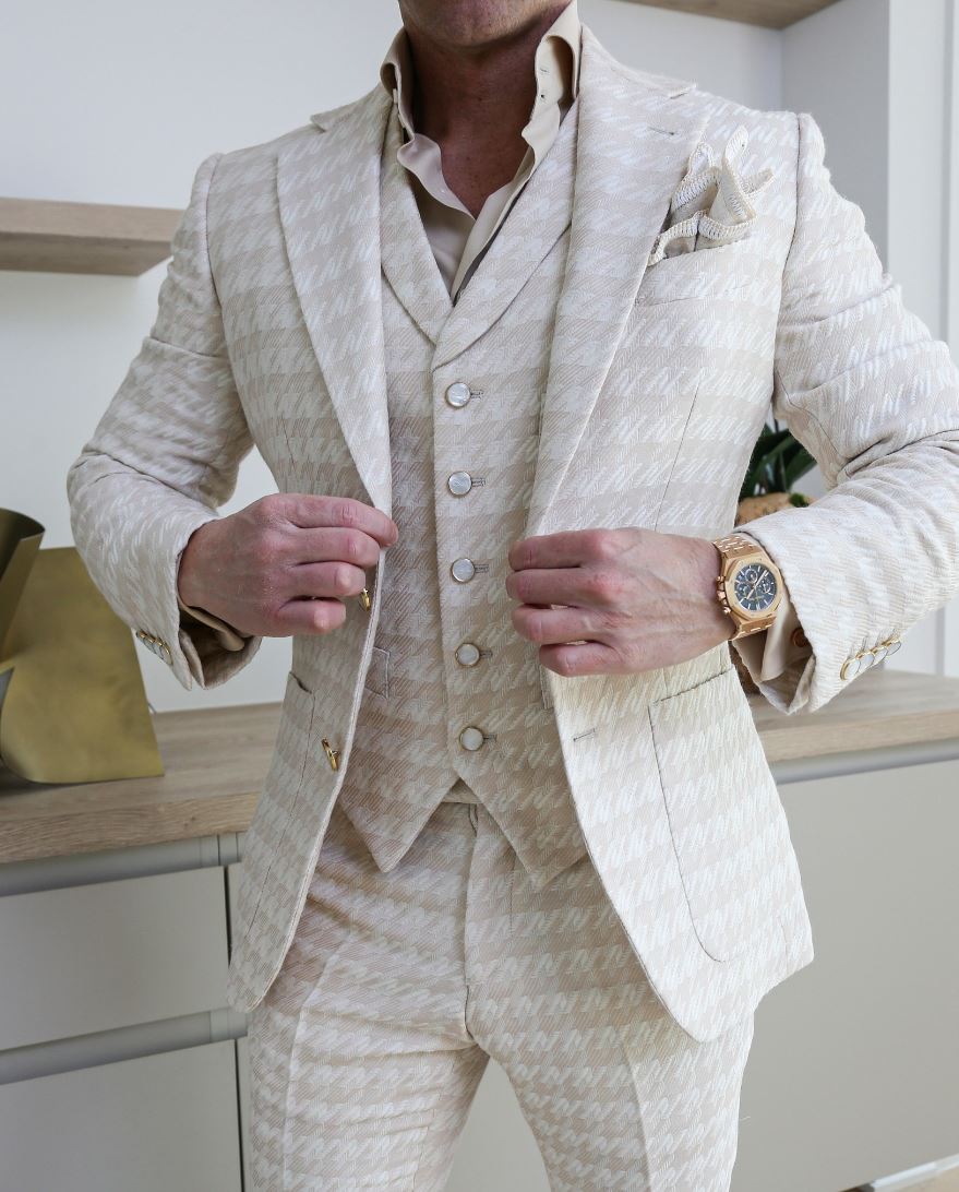 Cashew Crema Houndstooth Jacket @ The Vault-2