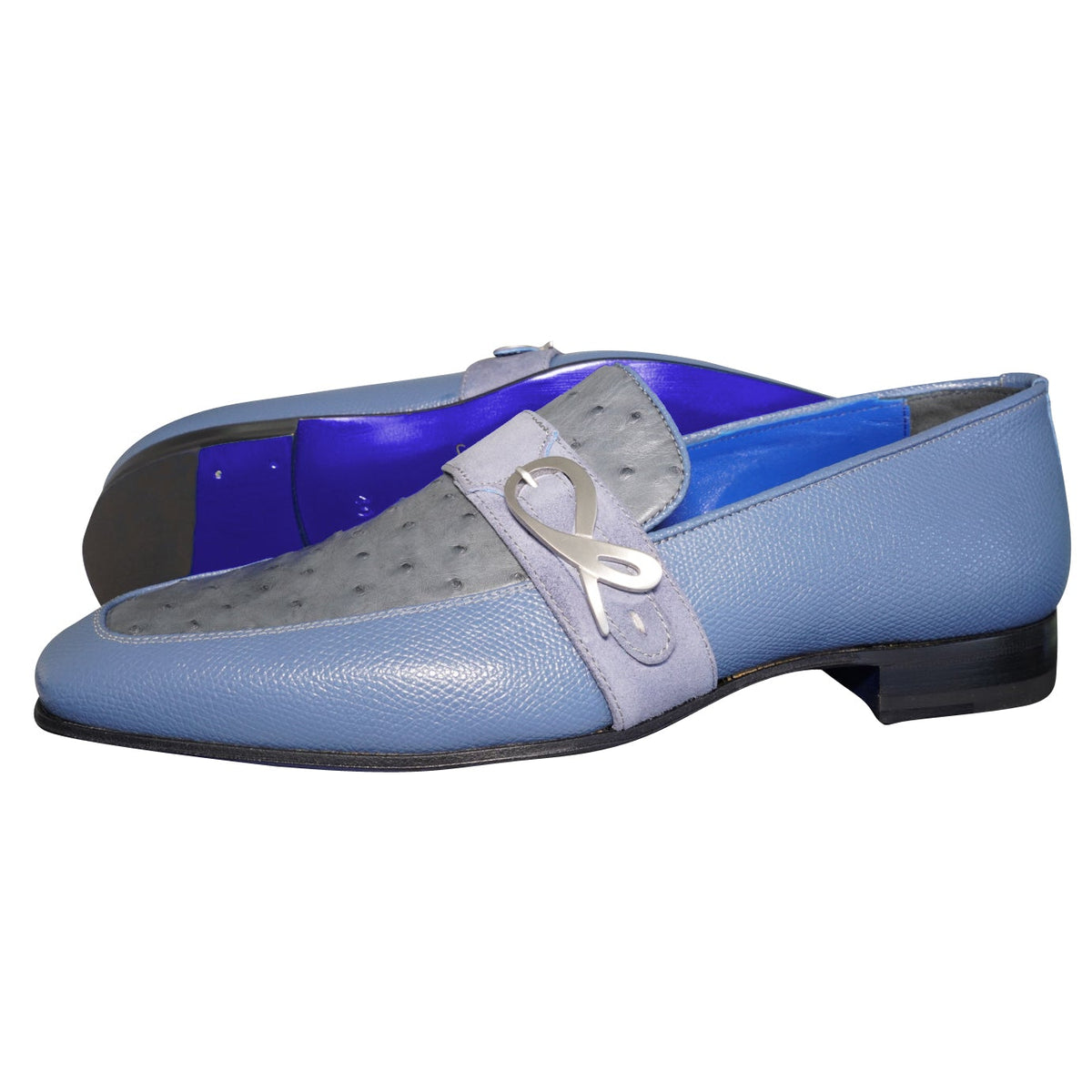 Aegean Ostrich Monk Silver Loafer @ The Vault-2