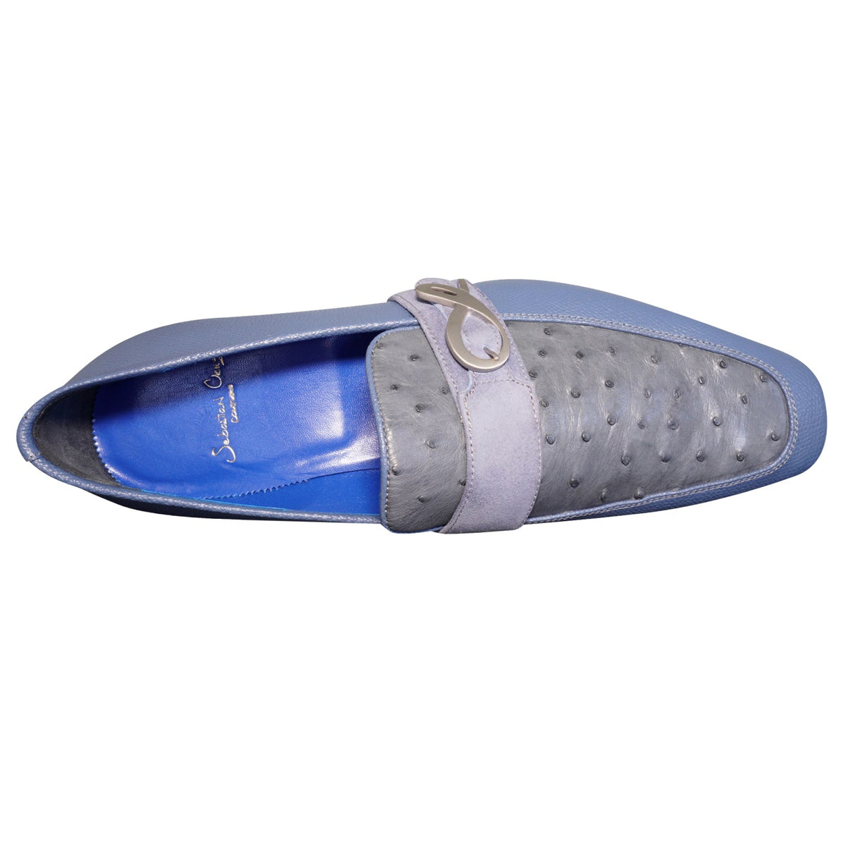 Aegean Ostrich Monk Silver Loafer @ The Vault-6