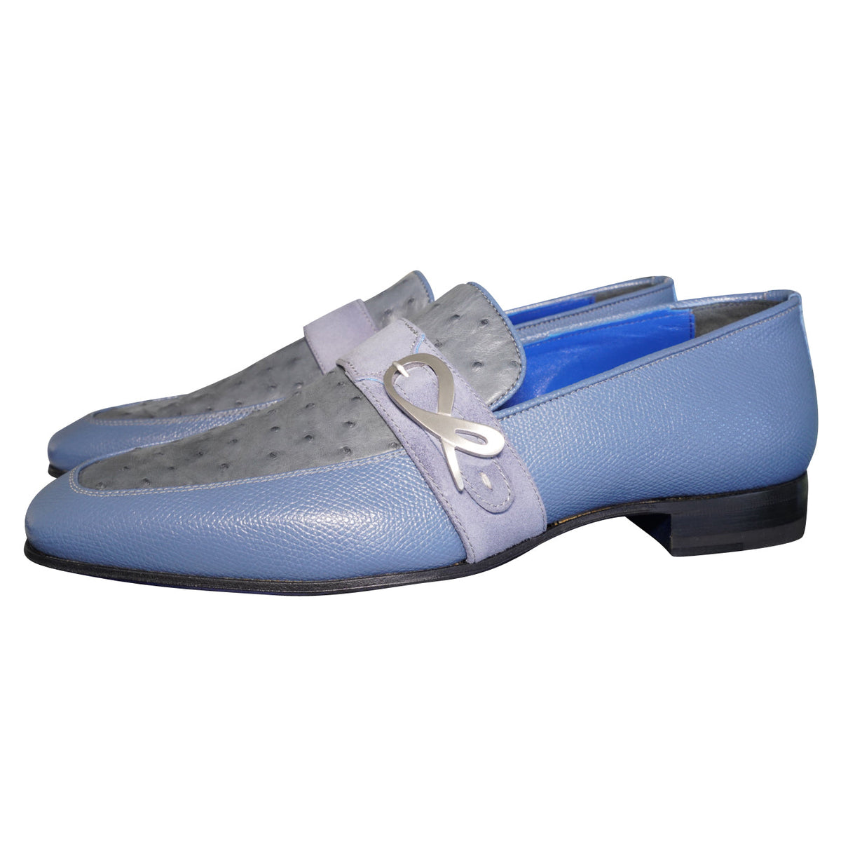Aegean Ostrich Monk Silver Loafer @ The Vault-3