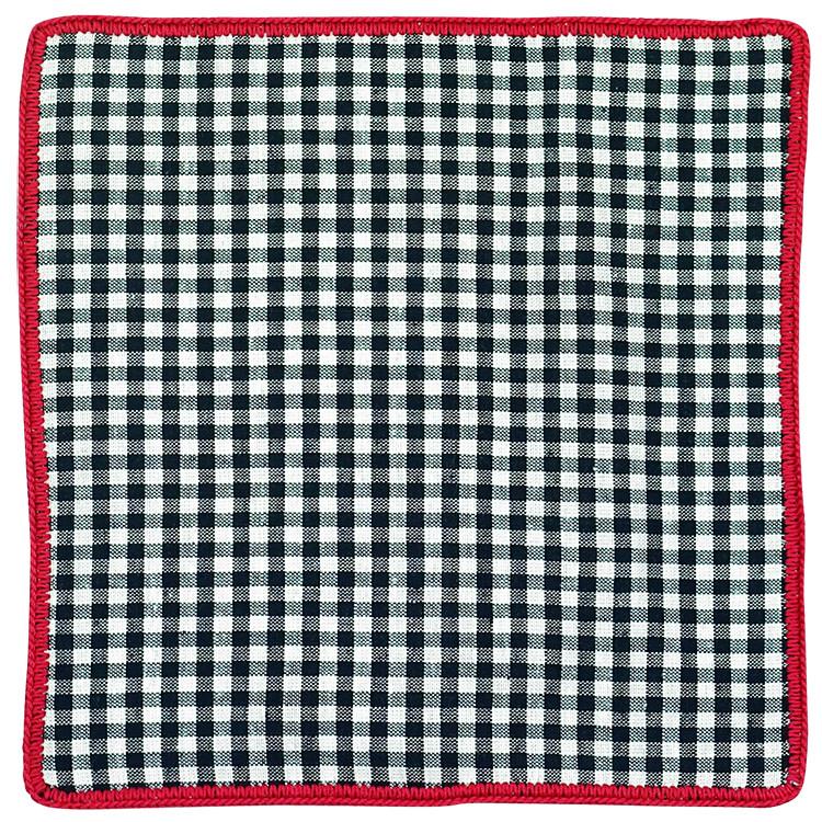 Tartan Navy Grano with Red Signature Border