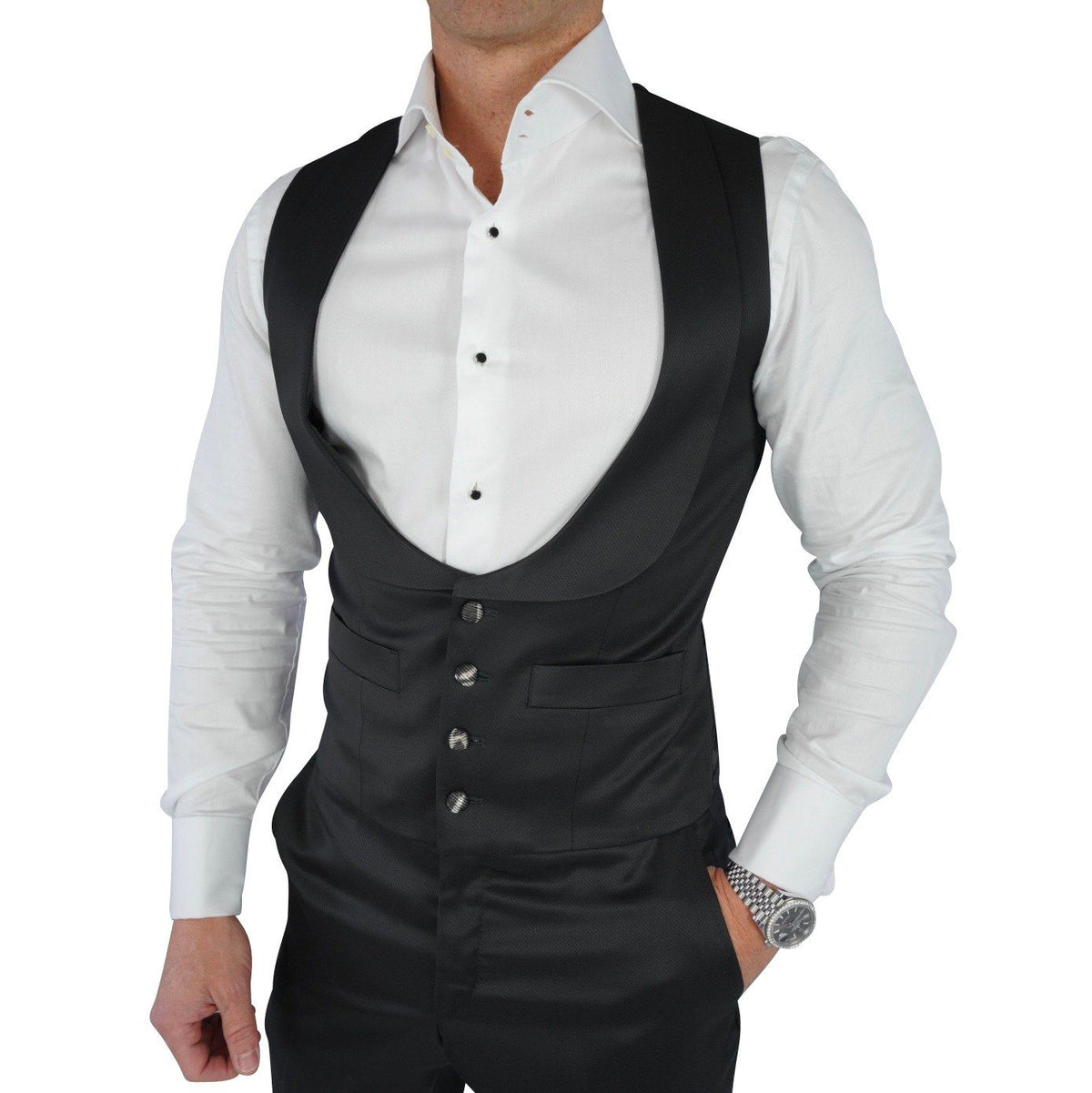 Black Evento Apache Oro Cavallo Waistcoat