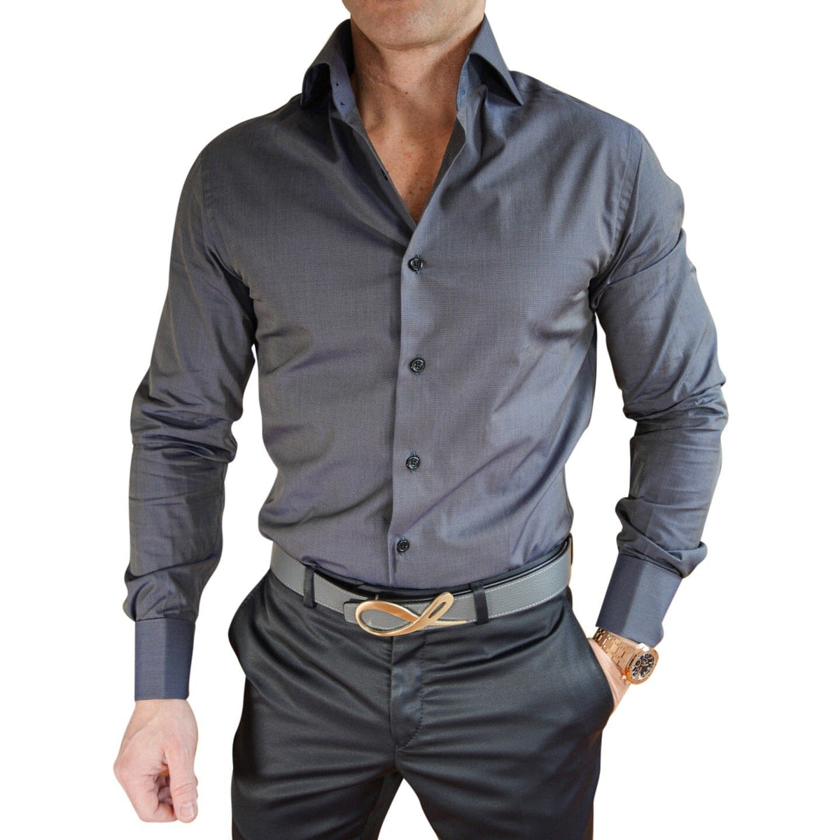 Burnt Ash Dress Shirt-1