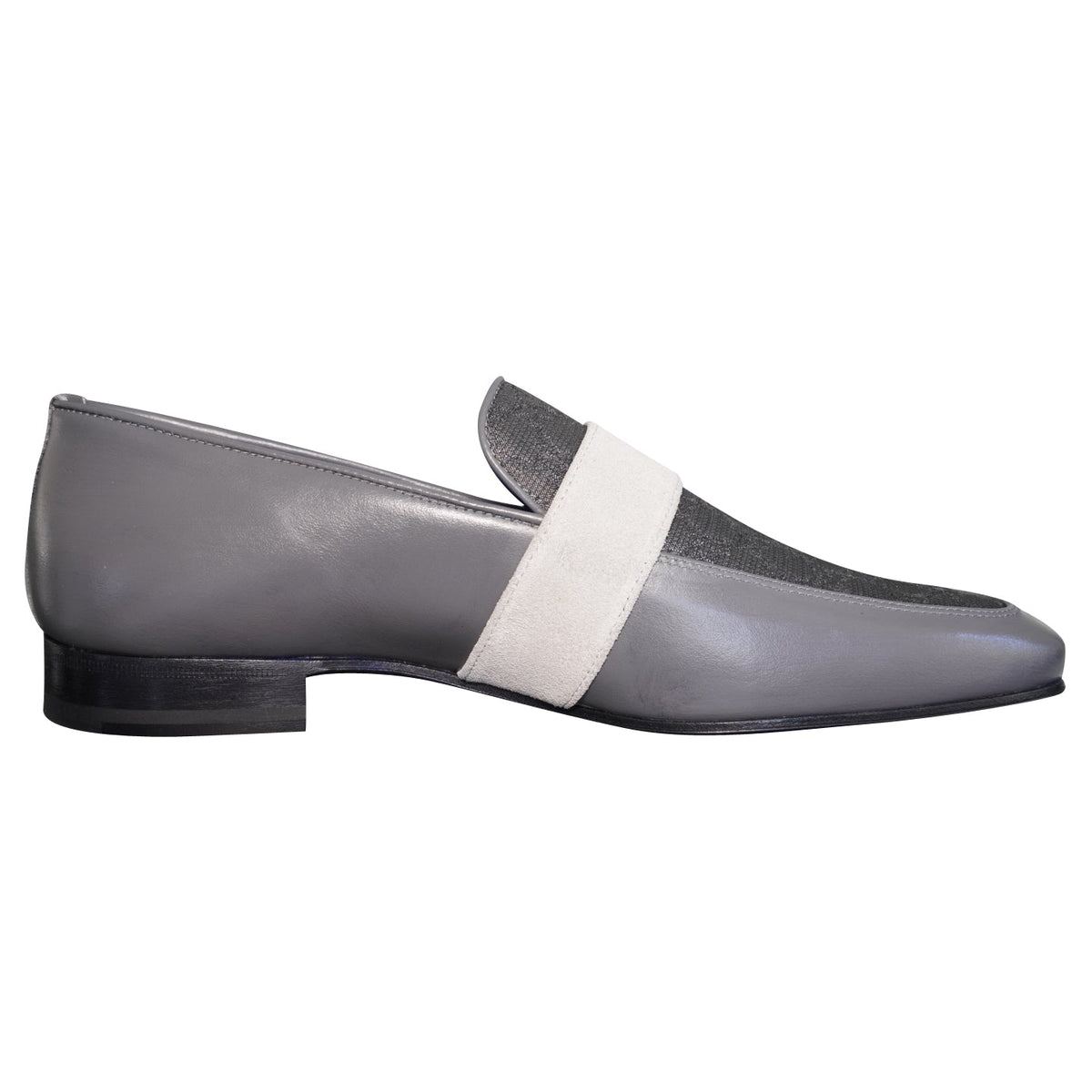 Grigio Logo Monk Strap Loafer With Rose Gold Buckle-5