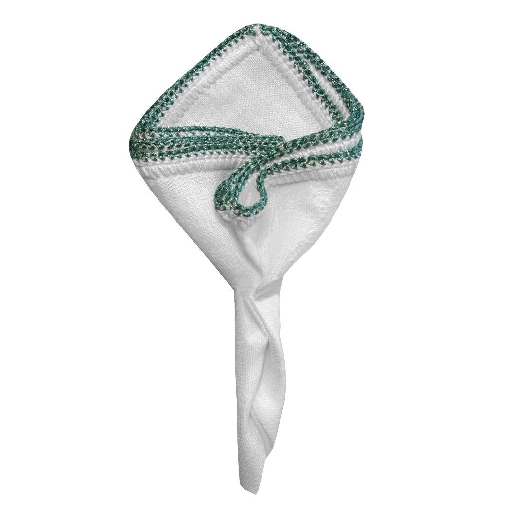 White Nieve with Mint Green Flake Signature Border
