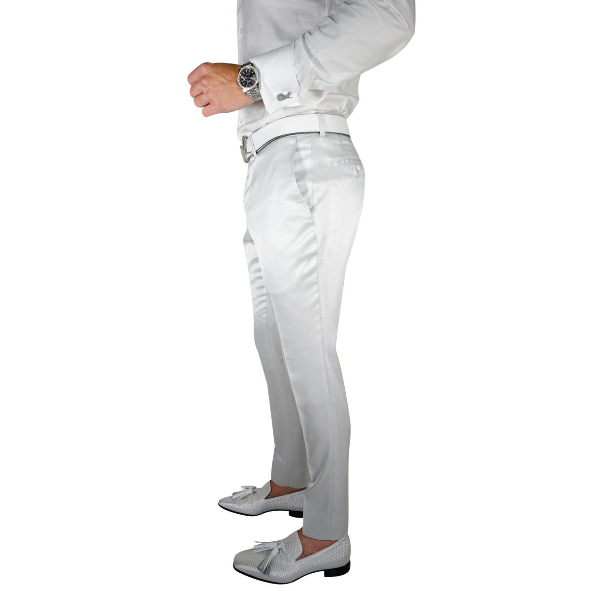 Silver Lucentezza Trousers @ The Vault-4