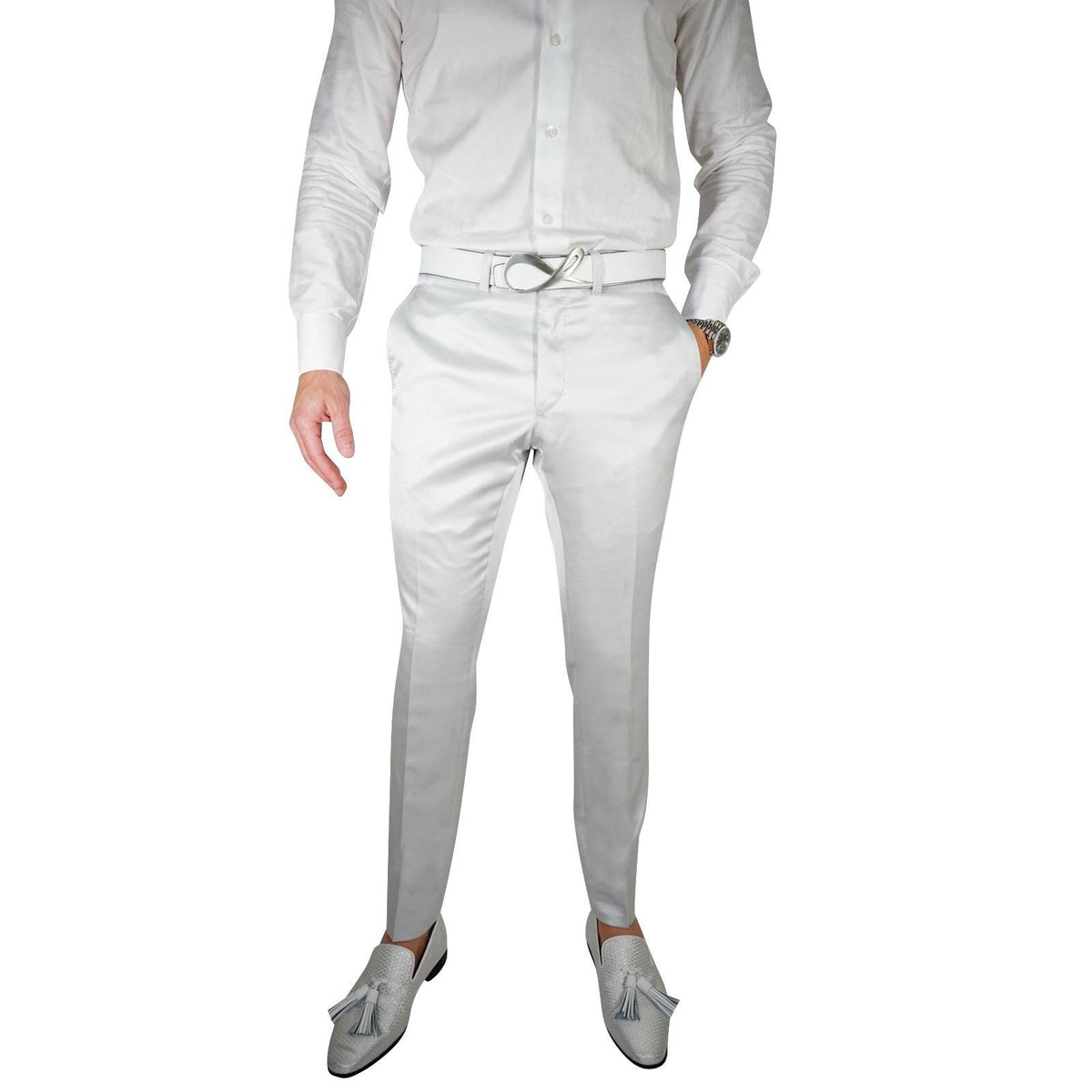 Silver Lucentezza Trousers @ The Vault-3