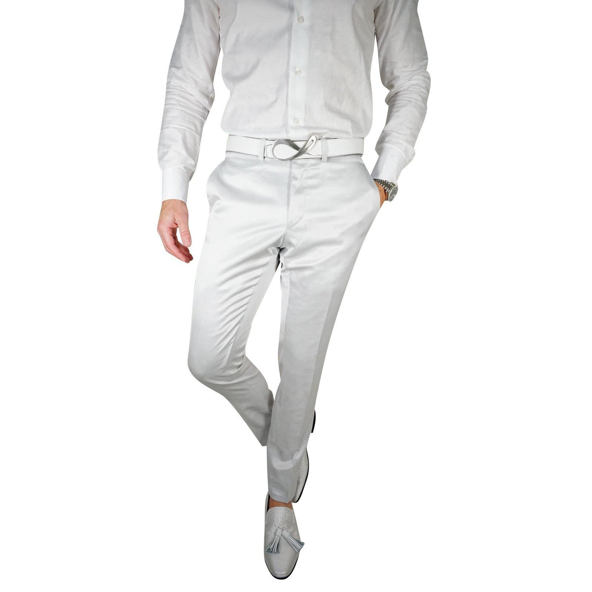 Silver Lucentezza Trousers @ The Vault
