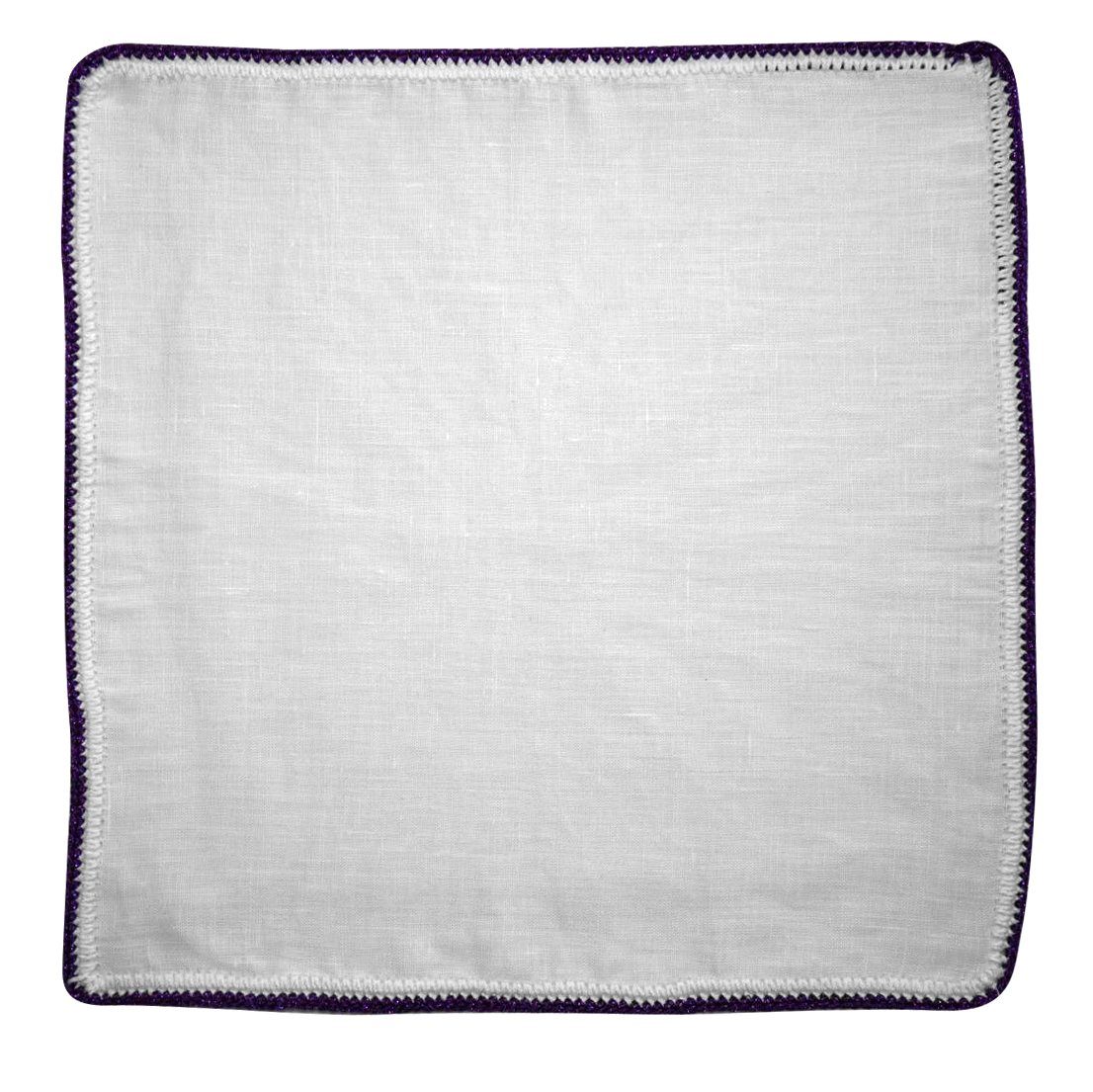 White Nieve with Purple Flake Signature Border
