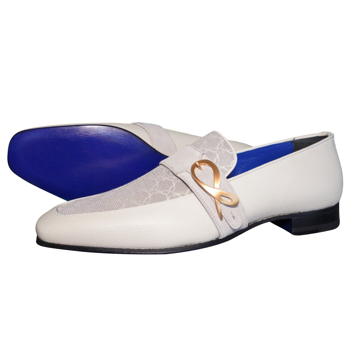 Tortora Logo Monk Strap Loafer With Rose Gold Buckle-1