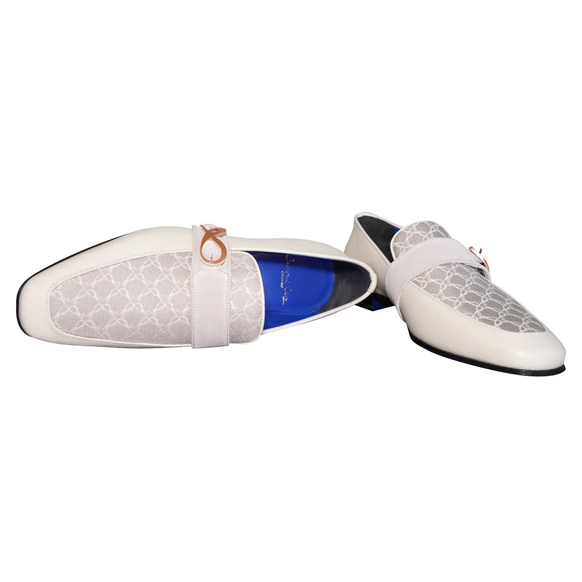 Tortora Logo Monk Strap Loafer With Rose Gold Buckle-8