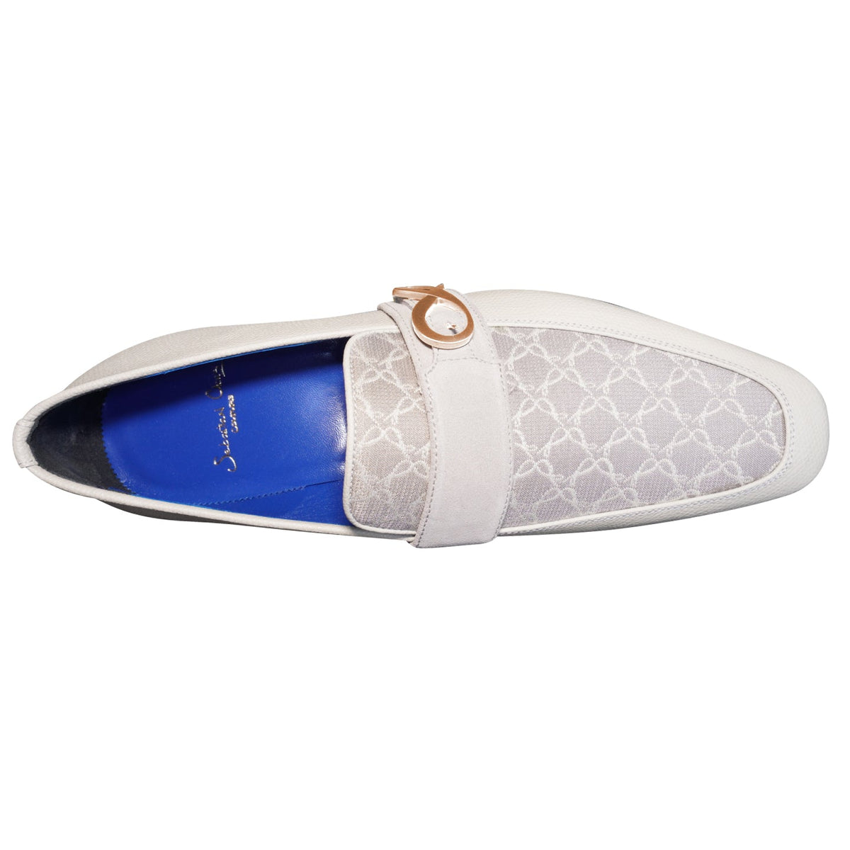 Tortora Logo Monk Strap Loafer With Rose Gold Buckle-6