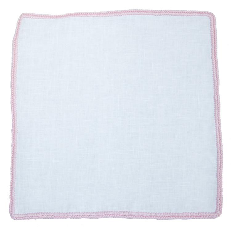 White Nieve with Pink Signature Borders