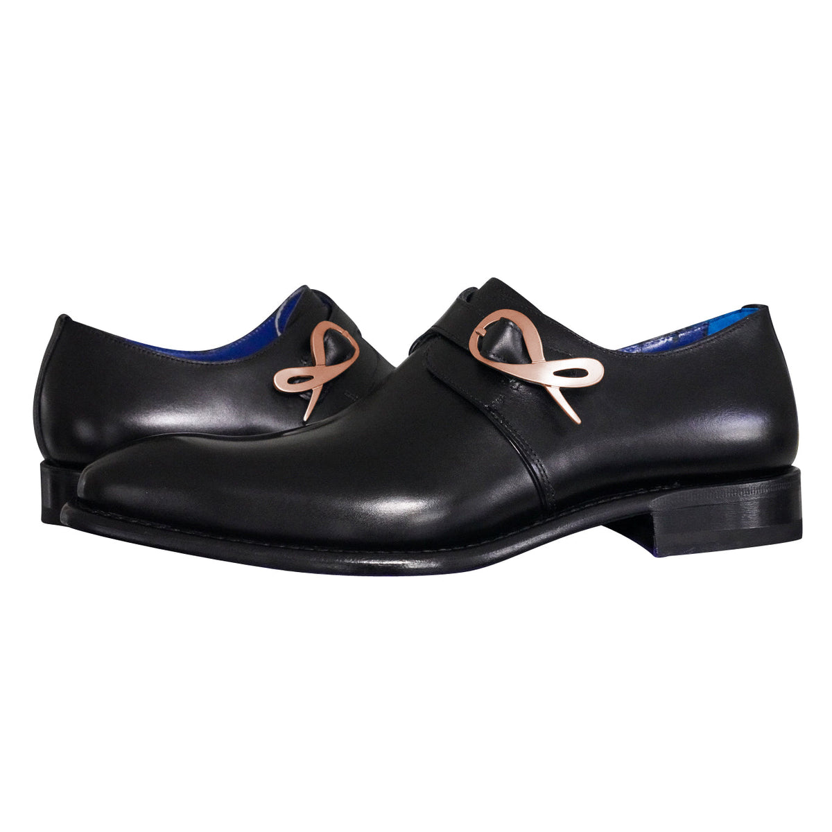Nero Opal With Rose Gold Hardware Monk Strap-4