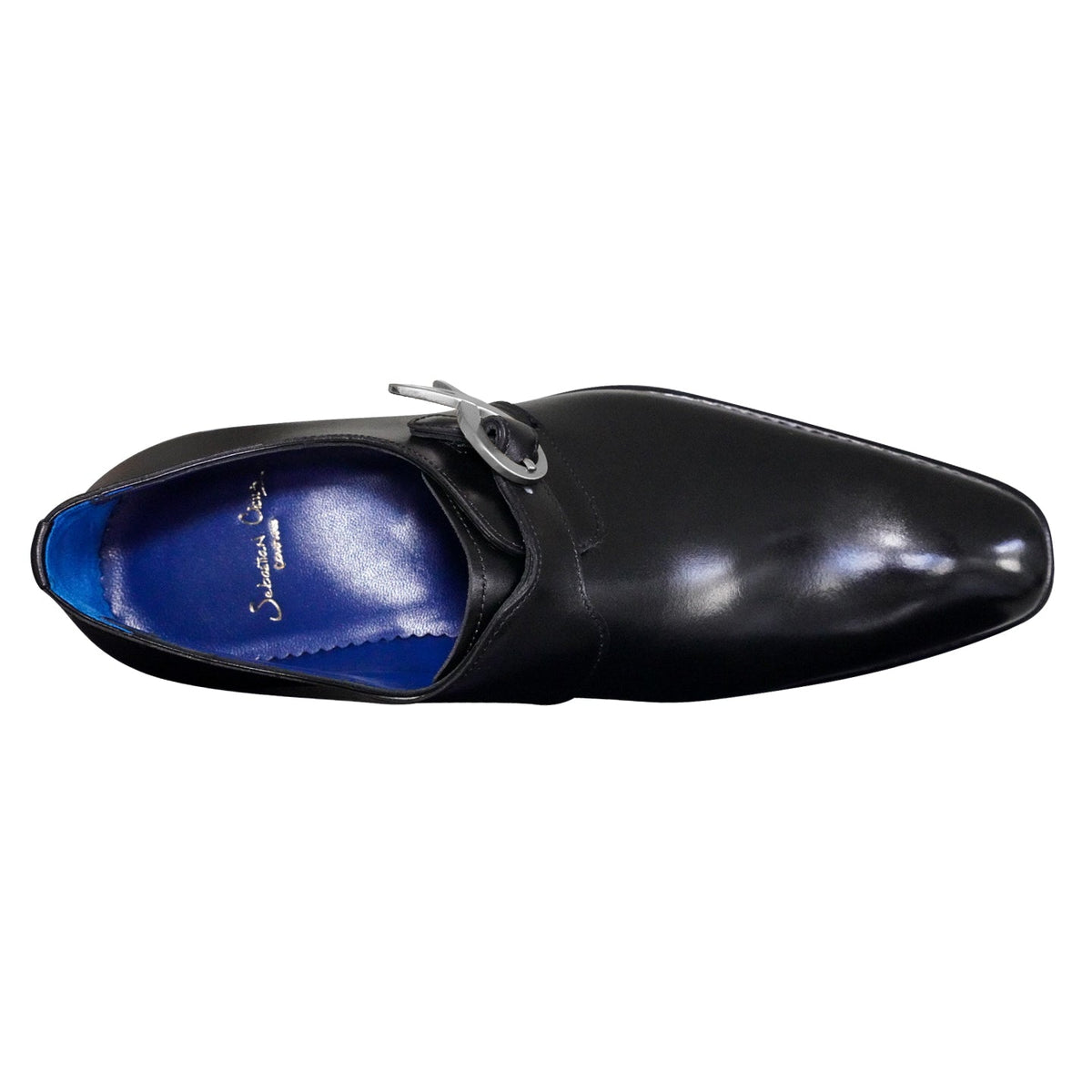 Nero Opal With Silver Hardware Monk Strap-6