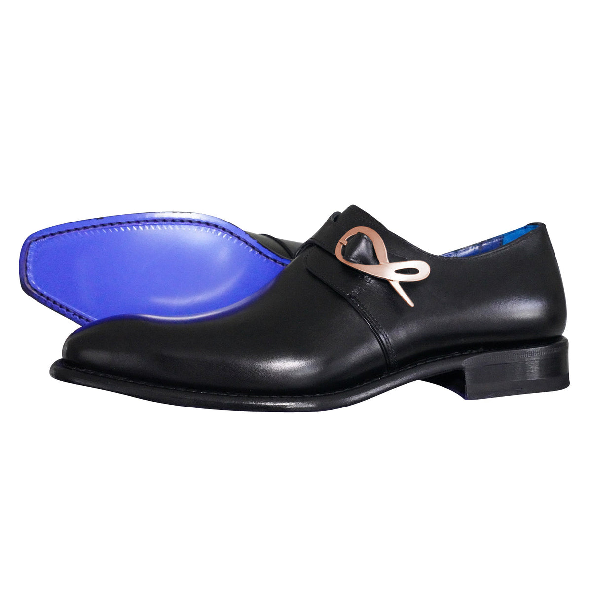 Nero Opal With Rose Gold Hardware Monk Strap @ The Vault