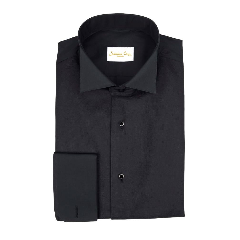 Black Evento Tuxedo Shirt @ The Vault