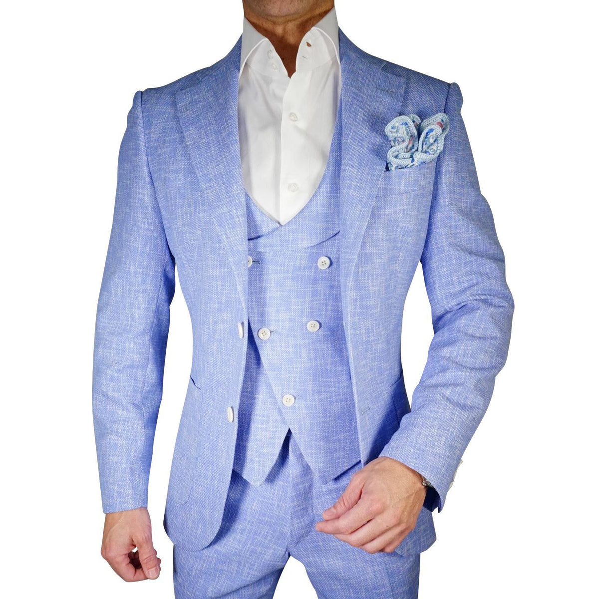 Lilac Blu Lino Tweed Jacket @ The Vault