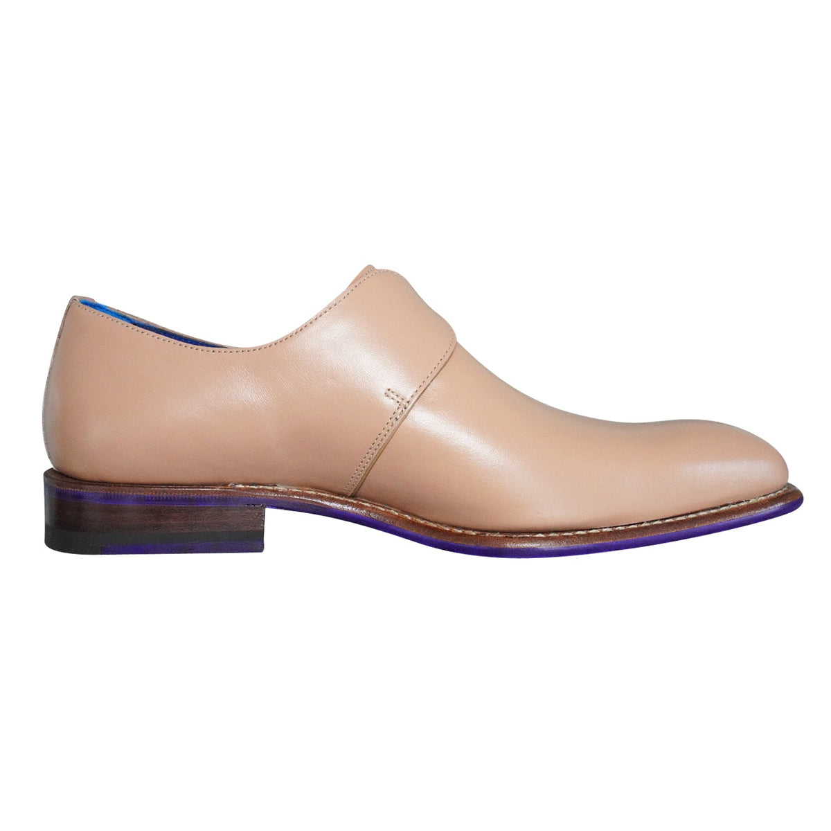 Latte With Yellow Gold Hardware Monk Strap-5