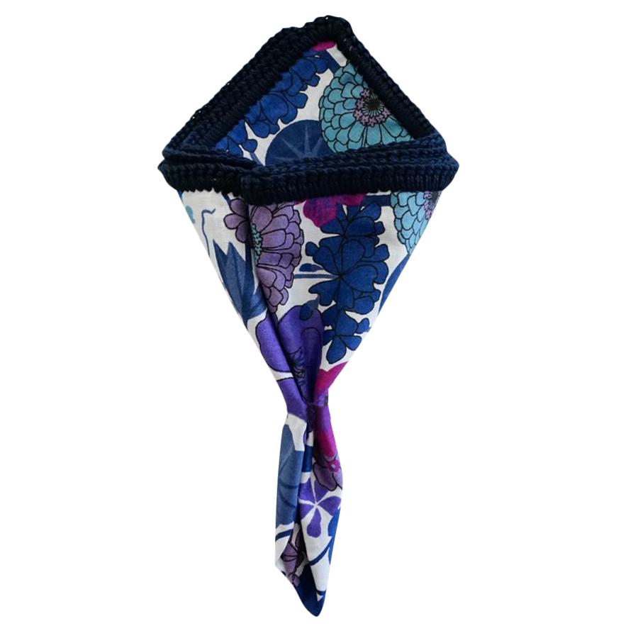 Purple Orchidea with Navy Blue Signature Border