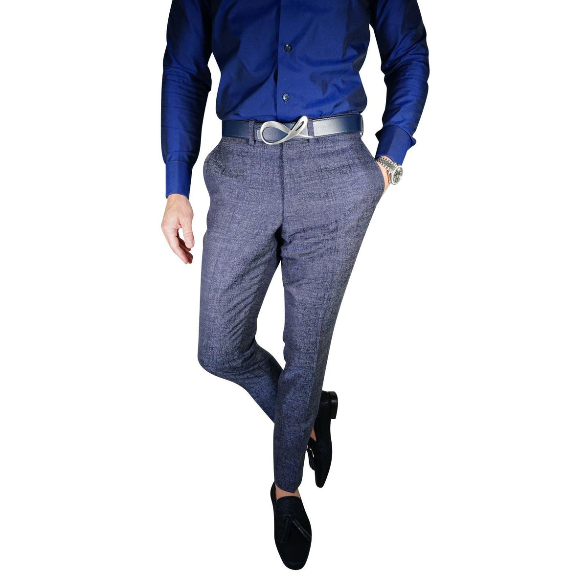 Midnight Denim Metalica Trousers @ The Vault