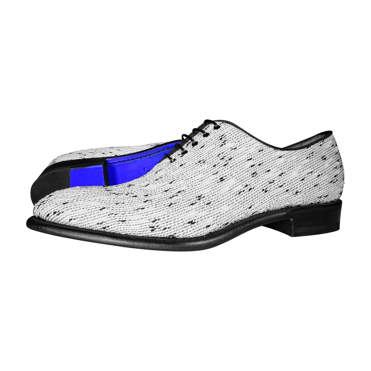 White Tweed Legare Lace Ups-2