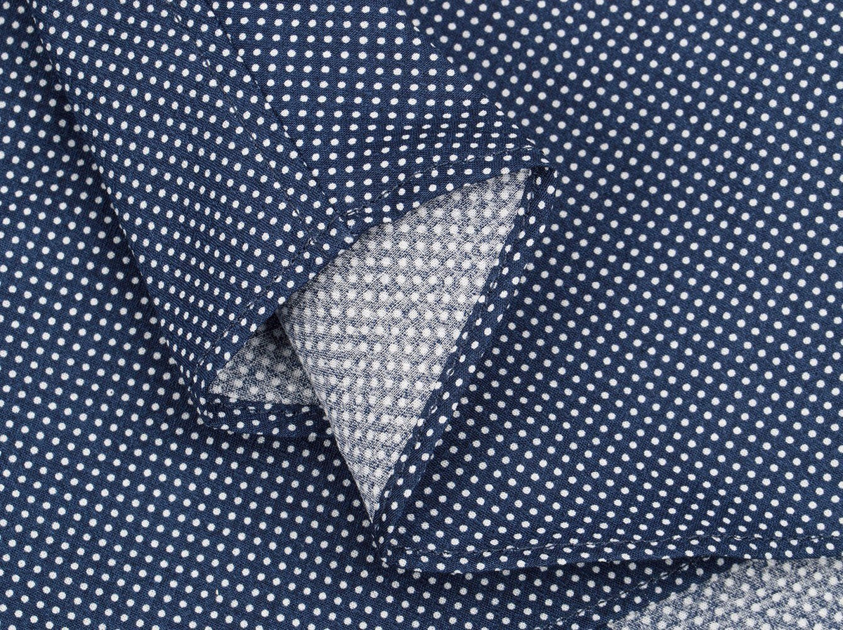Navy Mini Dot Dress Shirt-4
