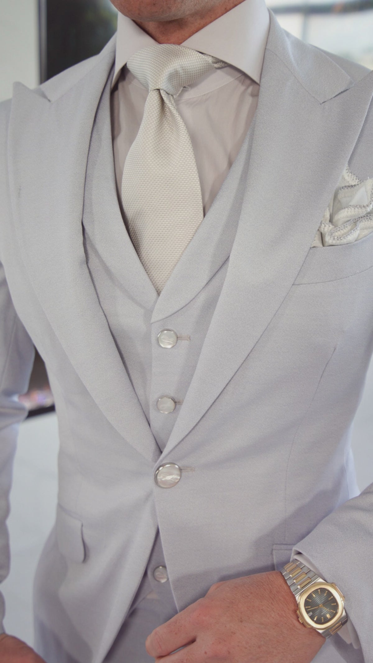 Pastel Azzurro Ciottoli Waistcoat @ The Vault-2