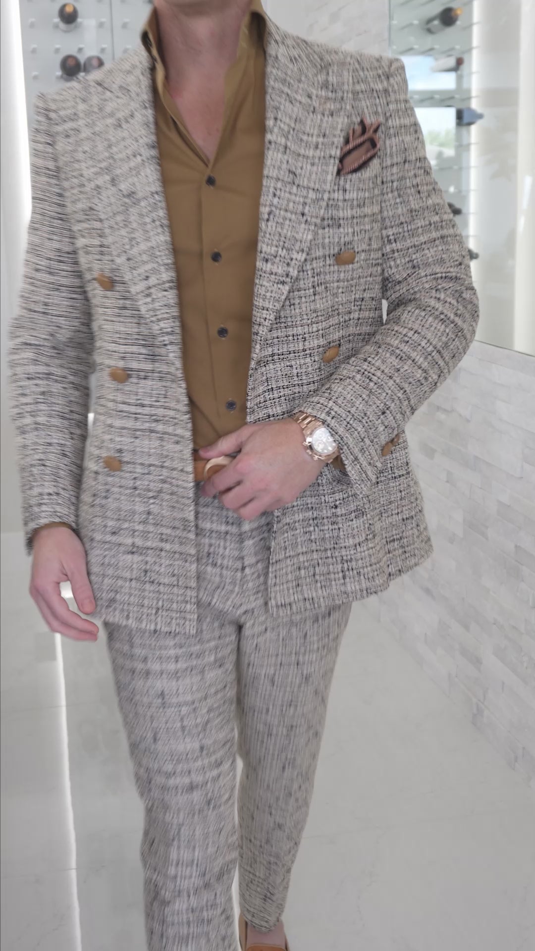 Biscotti Tweed Double Breasted Jacket @ The Vault-3