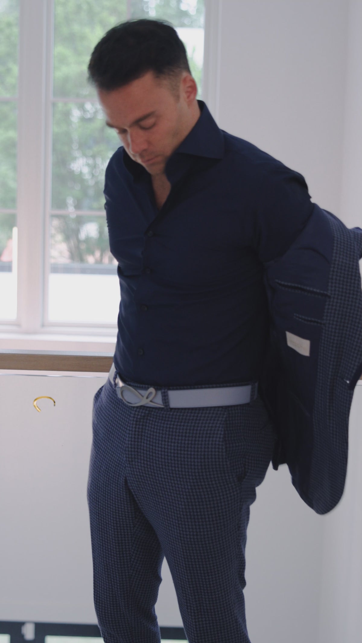 Powder Mica Blu Boucle Jacket @ The Vault-3