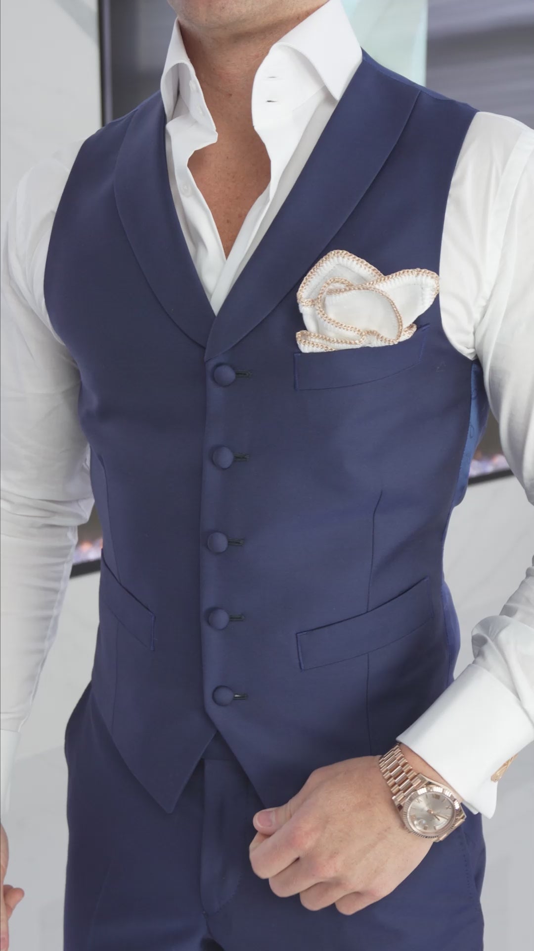 Navy Blue Evento Trousers