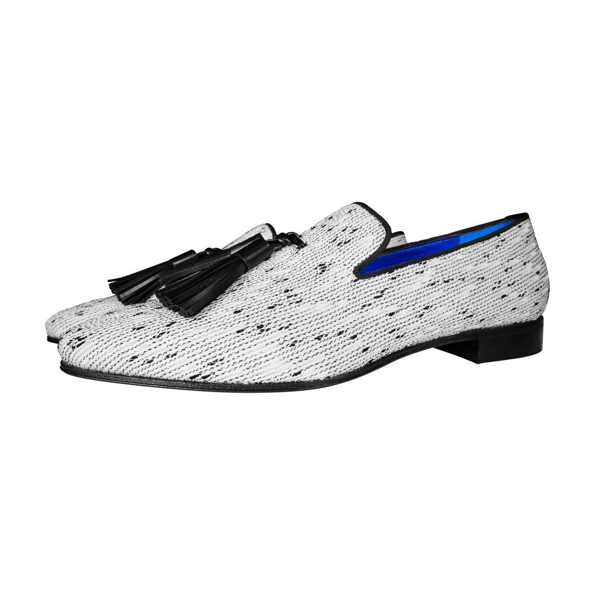 White Tweed Legare Tassel Loafer-9